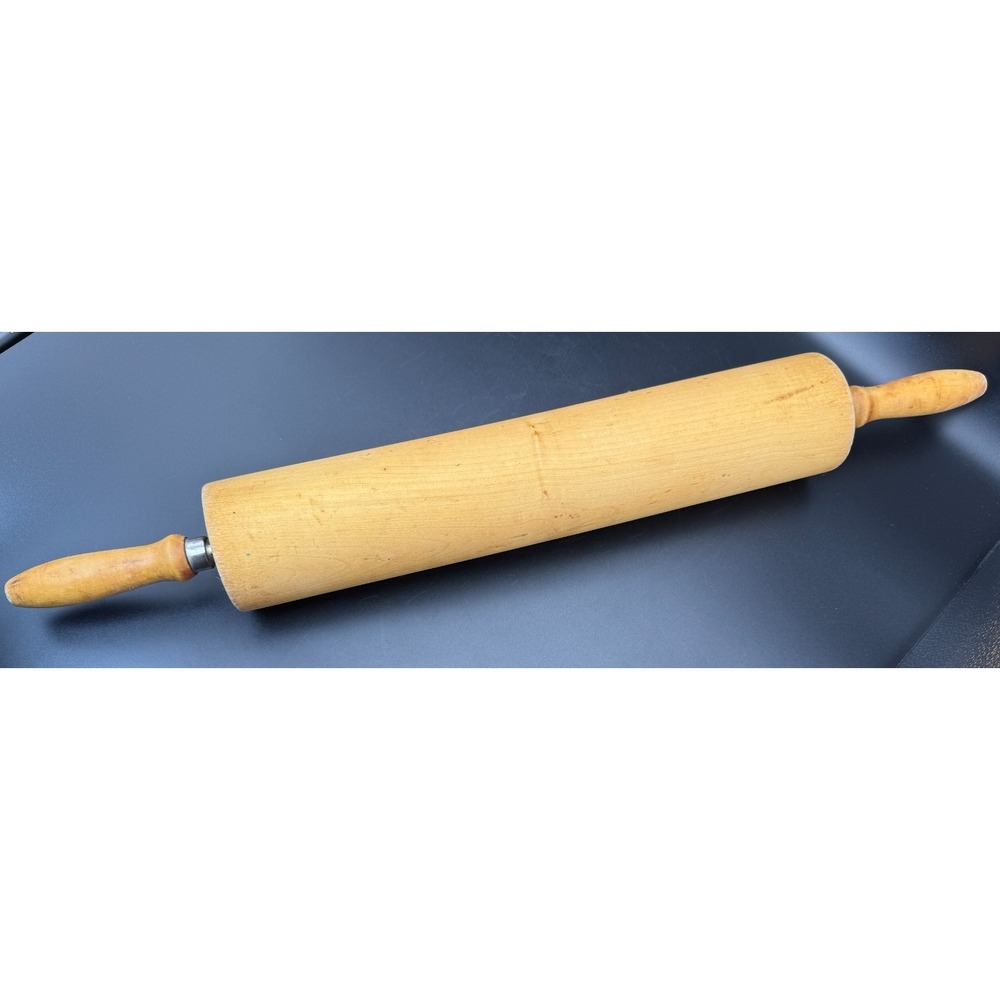 Antique Wooden Very Large Bakery Rolling Pin 26" X 10"
